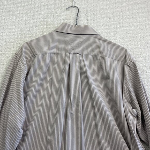 Tommy Hilfiger Stripped Shirt Men's Sz 17 Striped Crest Lion Down Casual Preppy - Picture 15 of 15